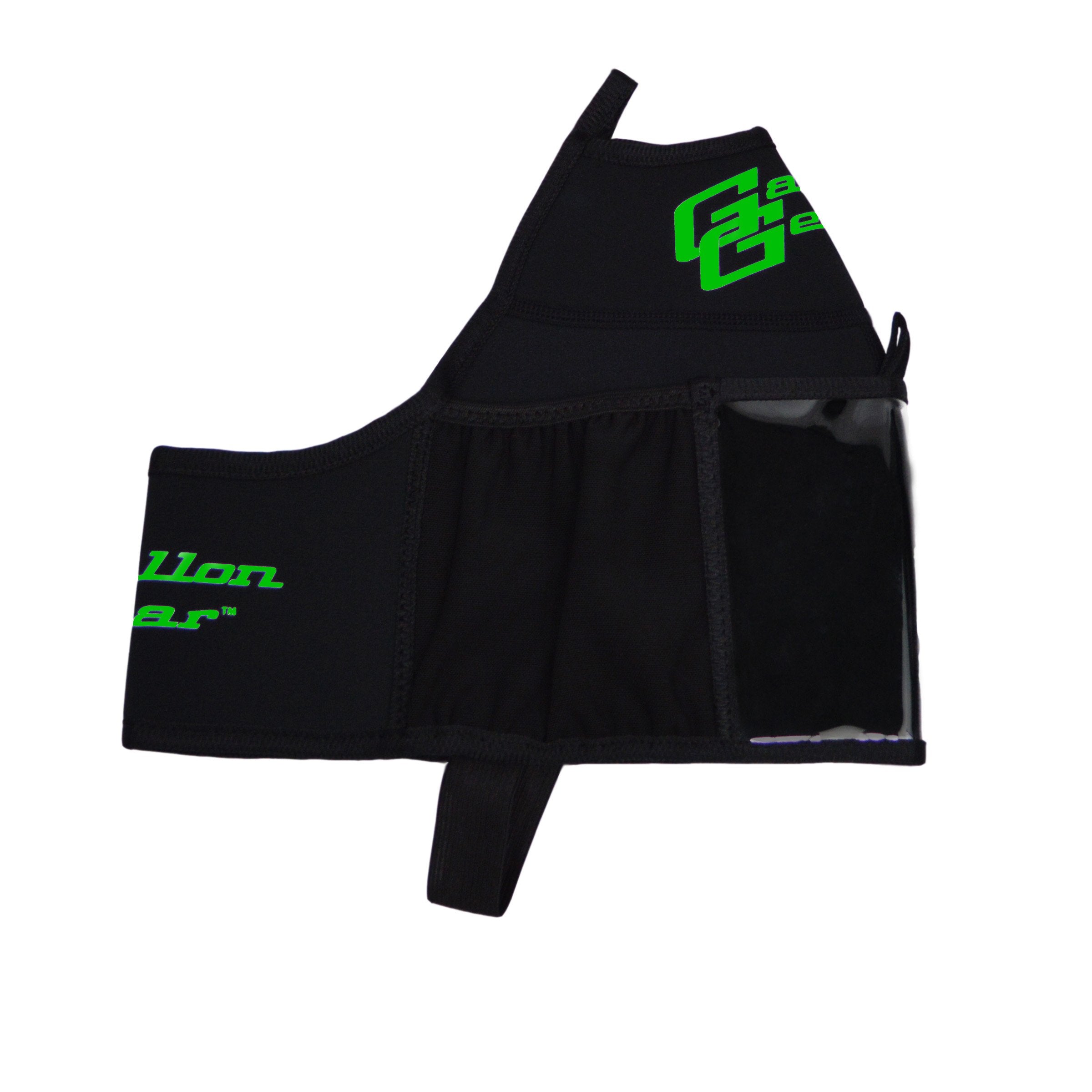 Black with Green Logo Gallon Gear Fitness Hydration Cover