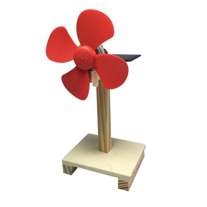 DIY Wood Rotating Solar Fan Kids Handmade Assembled Child Science Experiment Kits Educational Learning Toy Boy Girl Gifts